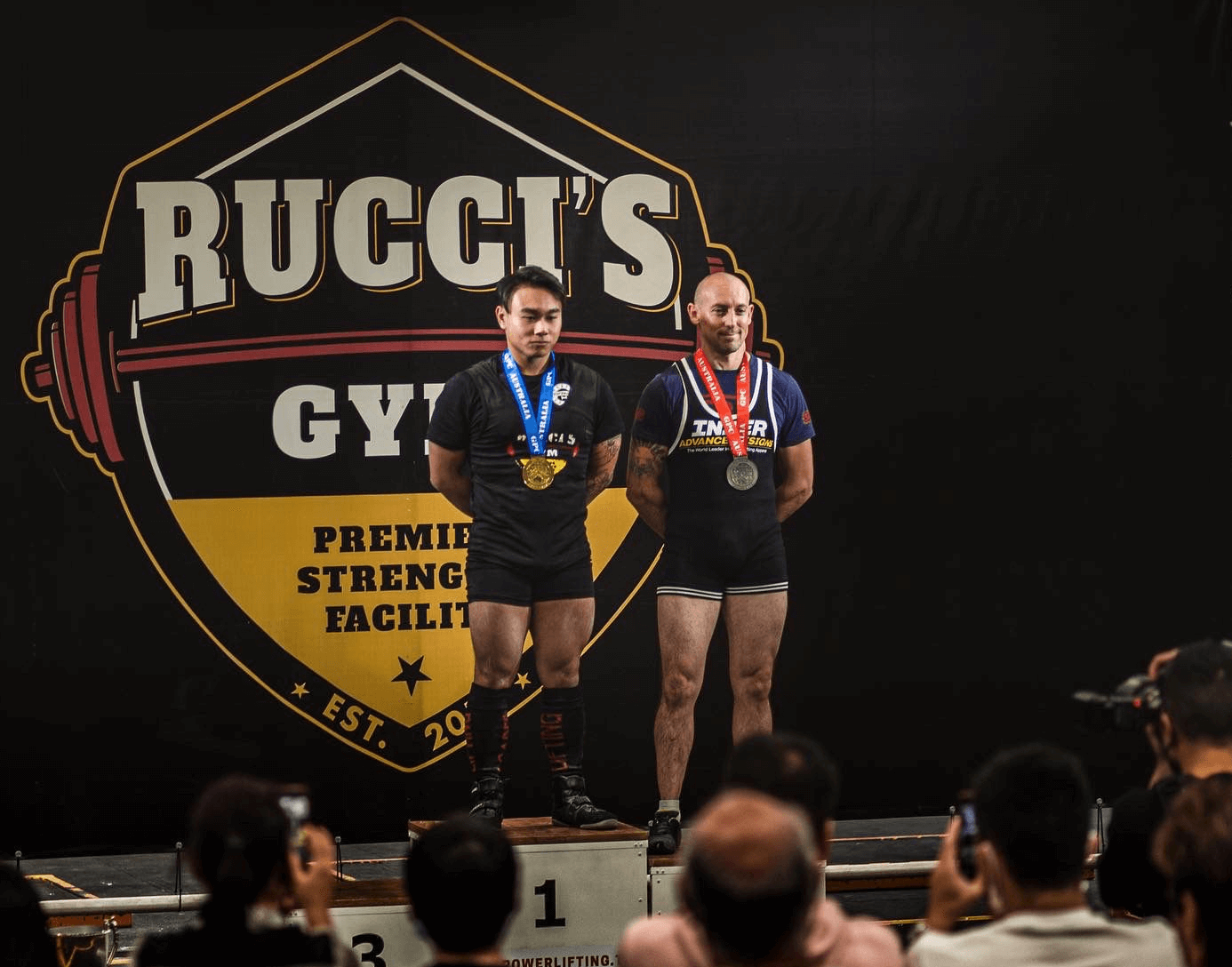Powerlifting podium at the GPC WA State Powerlifting Championships